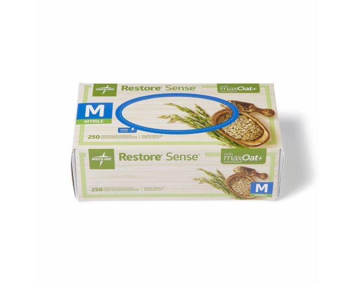 Medline Restore Sense Nitrile Glove maxOat+ M 250Ct