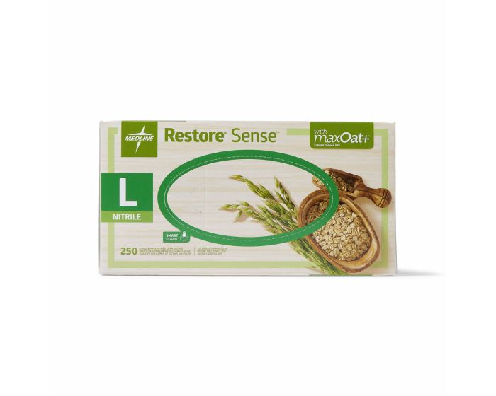 Medline Restore Sense Nitrile Glove maxOat+ L 2500Ct