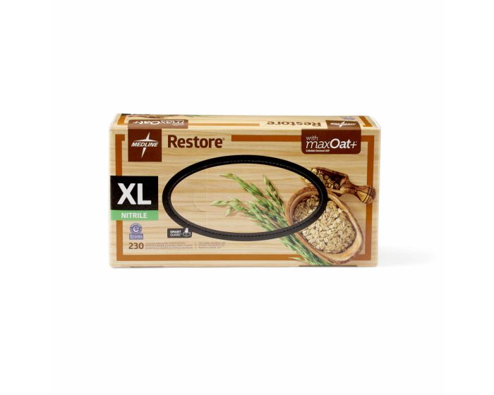 Medline Restore Nitrile Exam Gloves maxOat+ XL 2300Ct