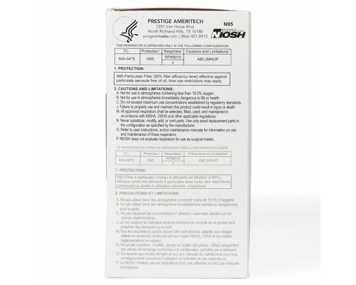 ProGear N95 Respirator Surgical Face Mask Small 300Ct