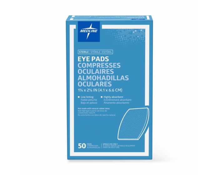 Medline Sterile Eye Pad 15/8x25/8 50Ct