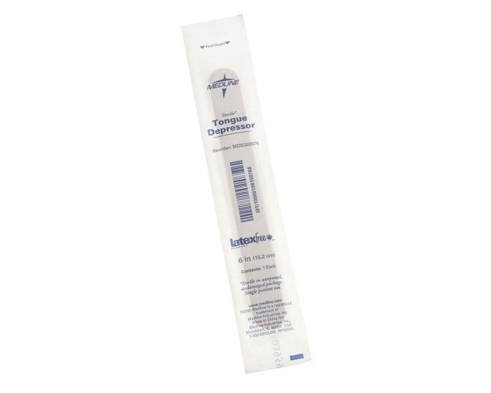 Medline Sterile 6in Tongue Depressor 1Ct
