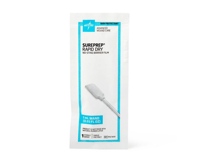 Medline SurePrep Rapid Dry Barrier Film 1mL Wand 1Ct