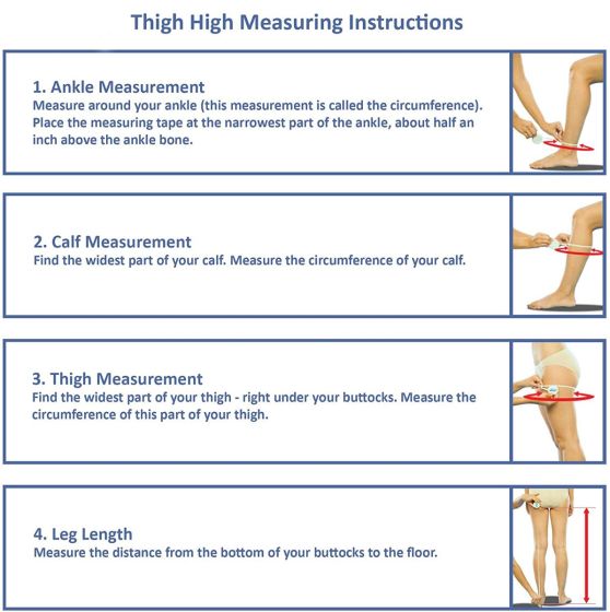 CURAD ThighHigh Medical Compression Hosiery See All