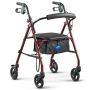 Medline Basic Rollator with 6in Wheels 350lbs Burgundy 1Ct MDS86850ESKD by Medline