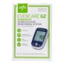 EvenCare G2 Blood Glucose Monitoring Meter with Voice Guidance Starter Kit with Lancing Device, 10 Lancets, 10 Test Strips, User's Guide, Log Book, and Carrying Case 1Ct MPH1545 by Medline