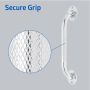 Medline 12in Knurled Chrome Grab Bar 300lb Capacity 1Ct G5-012CRX1 by Medline