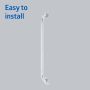 Medline 24in Knurled Chrome Grab Bar 300lb Capacity 1Ct G5-024CRX1 by Medline