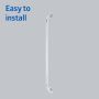 Medline 32in Knurled Chrome Grab Bar 300lb Capacity 1Ct G5-032CRX1 by Medline