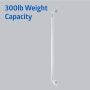 Medline 32in Knurled Chrome Grab Bar 300lb Capacity 1Ct G5-032CRX1 by Medline