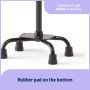 Medline Aluminum Quad Cane Sm Base 300lb Cap Black 1Ct MDS86222H1 by Medline