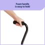 Medline Aluminum Quad Cane Sm Base 300lb Cap Black 1Ct MDS86222H1 by Medline
