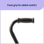Medline Aluminum Quad Cane Lg Base 300lb Cap Black 1Ct MDS86228H1 by Medline