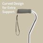 Medline Offset Handle Aluminum Cane 300lb Chrome 1Ct MDS86420CHRH1 by Medline