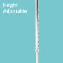 Medline Offset Handle Aluminum Cane 300lb Chrome 1Ct MDS86420CHRH1 by Medline