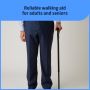 Medline Offset Handle Aluminum Cane 300lb Cap Black 1Ct MDS86420H1 by Medline