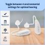 Medline Rechargeable Behind-Ear OTC Hearing Aids with Bluetooth 1Pr MDSHEARAIDWT2 by Medline