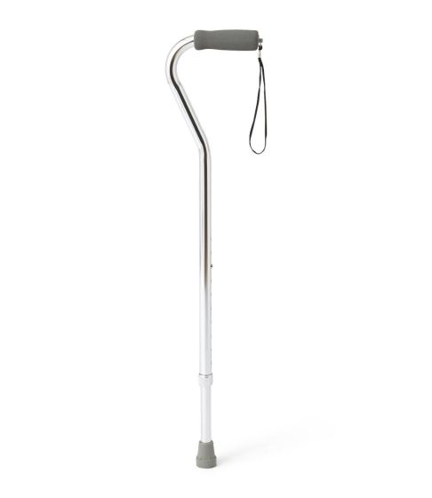 Medline Offset Handle Aluminum Cane 300lb Chrome 1Ct MDS86420CHRH1 by Medline