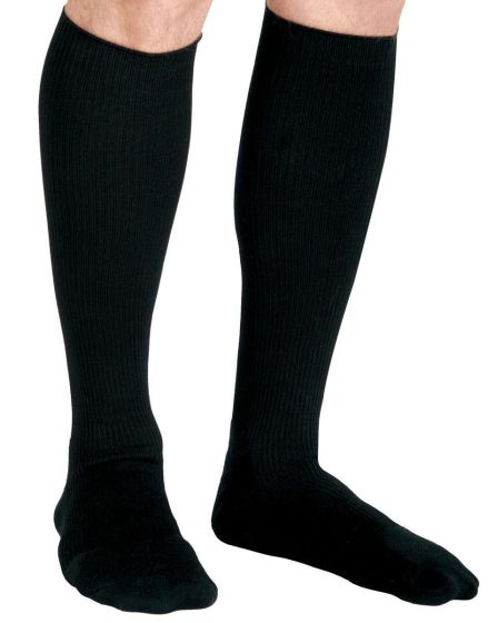 CURAD Knee Compression Dress Sock 8-15mmHg Black Lg 1Pr MDS1717CBH by Medline