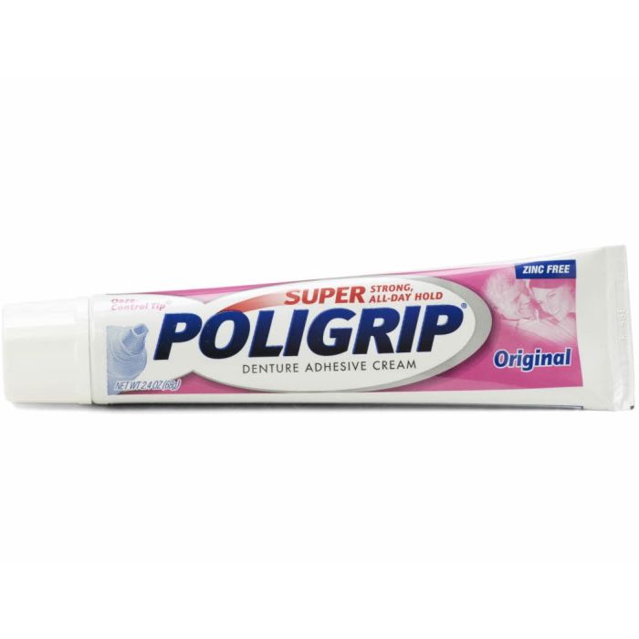 Super Poligrip Original Denture Adhesive Cream 2.4oz 1Ct