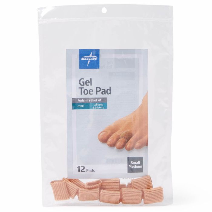 Medline Gel Toe Pads S/M 12Ct