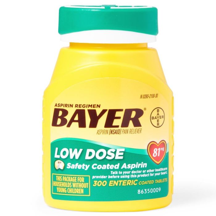 Bayer LowDose Aspirin 81mg 7200Ct