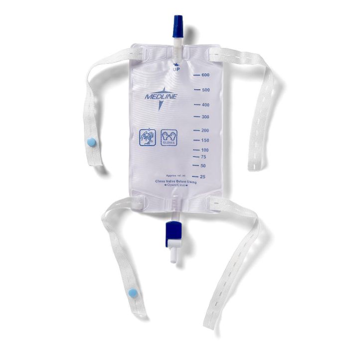 Medline Urinary Leg Bag with Flip Drain 20oz M 48Ct