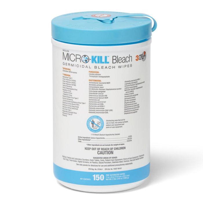 Medline MicroKill Bleach Germicidal Bleach Wipes Shop All