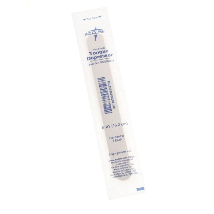 Medline Nonsterile 6in Tongue Depressor Wrap 2500Ct