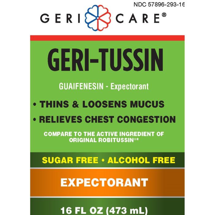 GeriCare GeriTussin Guaifenesin Syrup 100mg 1Ct