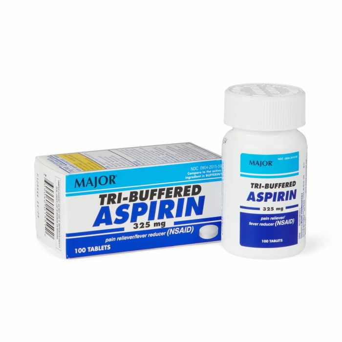 Major TriBuffered Aspirin Tablet 325mg 100Ct
