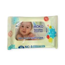 MOKO Baby Hand & Face Wipes 10Ct
