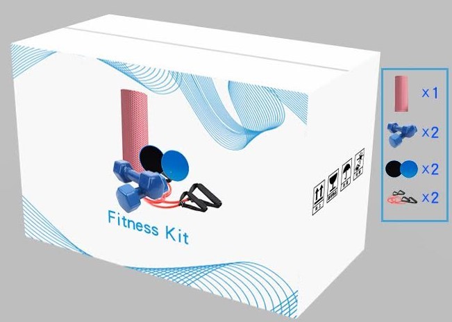 Dumbbells Bands Sliders Fitness Kit 7Pc