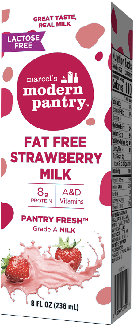 Lactose Free Fat Free Strawberry Milk 8oz 1Ct