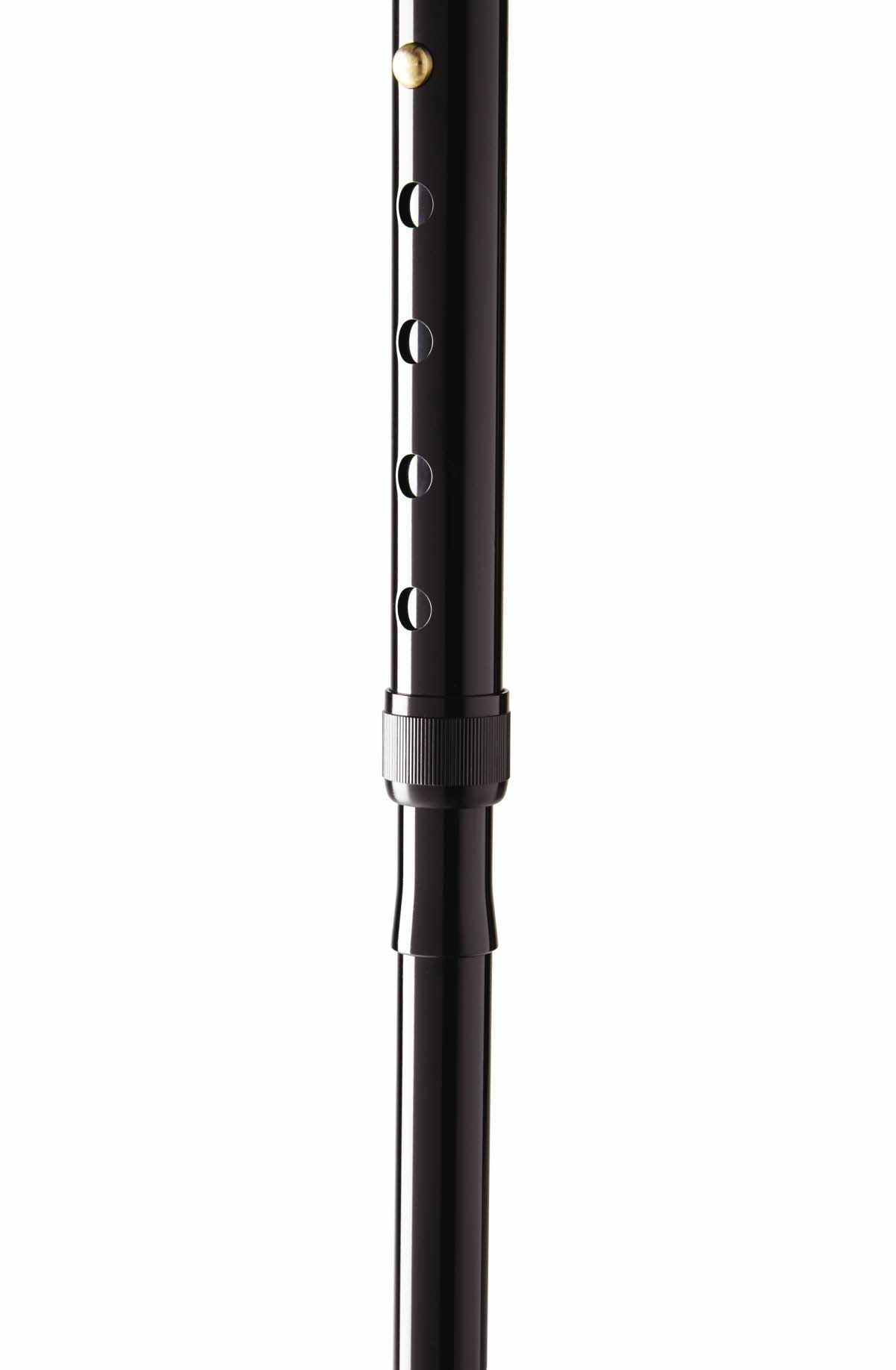 Medline Folding T-Handle Aluminum Cane 250lb Black 6Ct