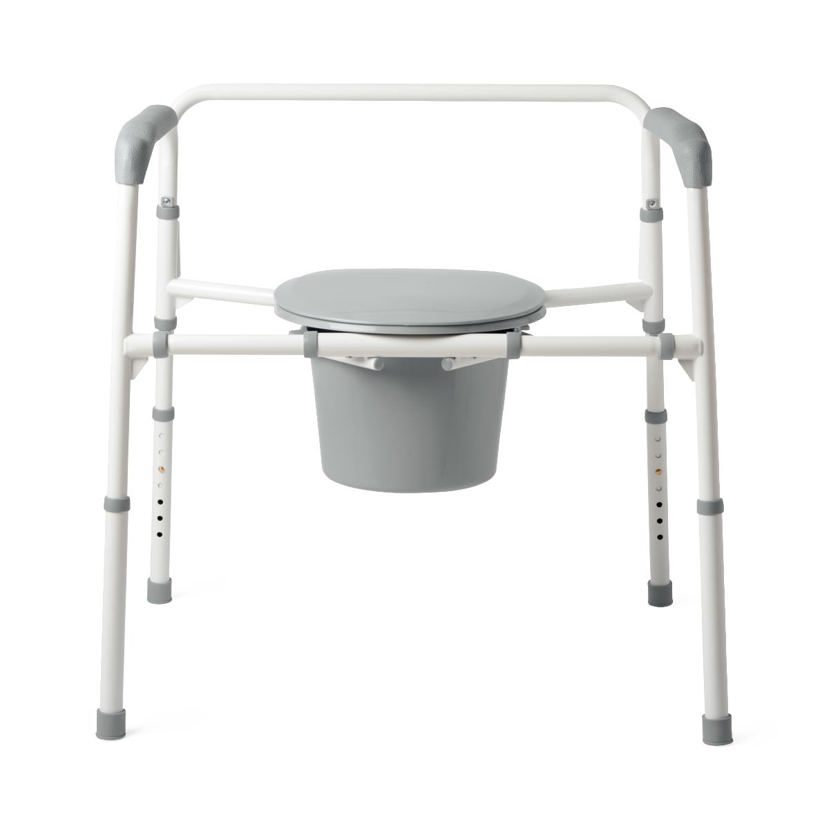 Medline XW 24in Steel Bariatric Commode, 650lb Capacity 1Ct