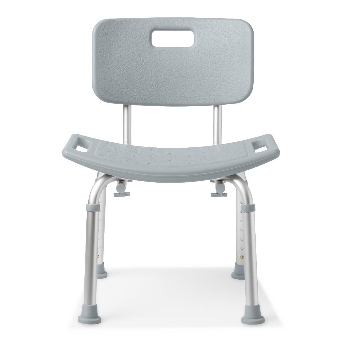 Medline Aluminum Bath Bench with Back 400lb Cap 1Ct
