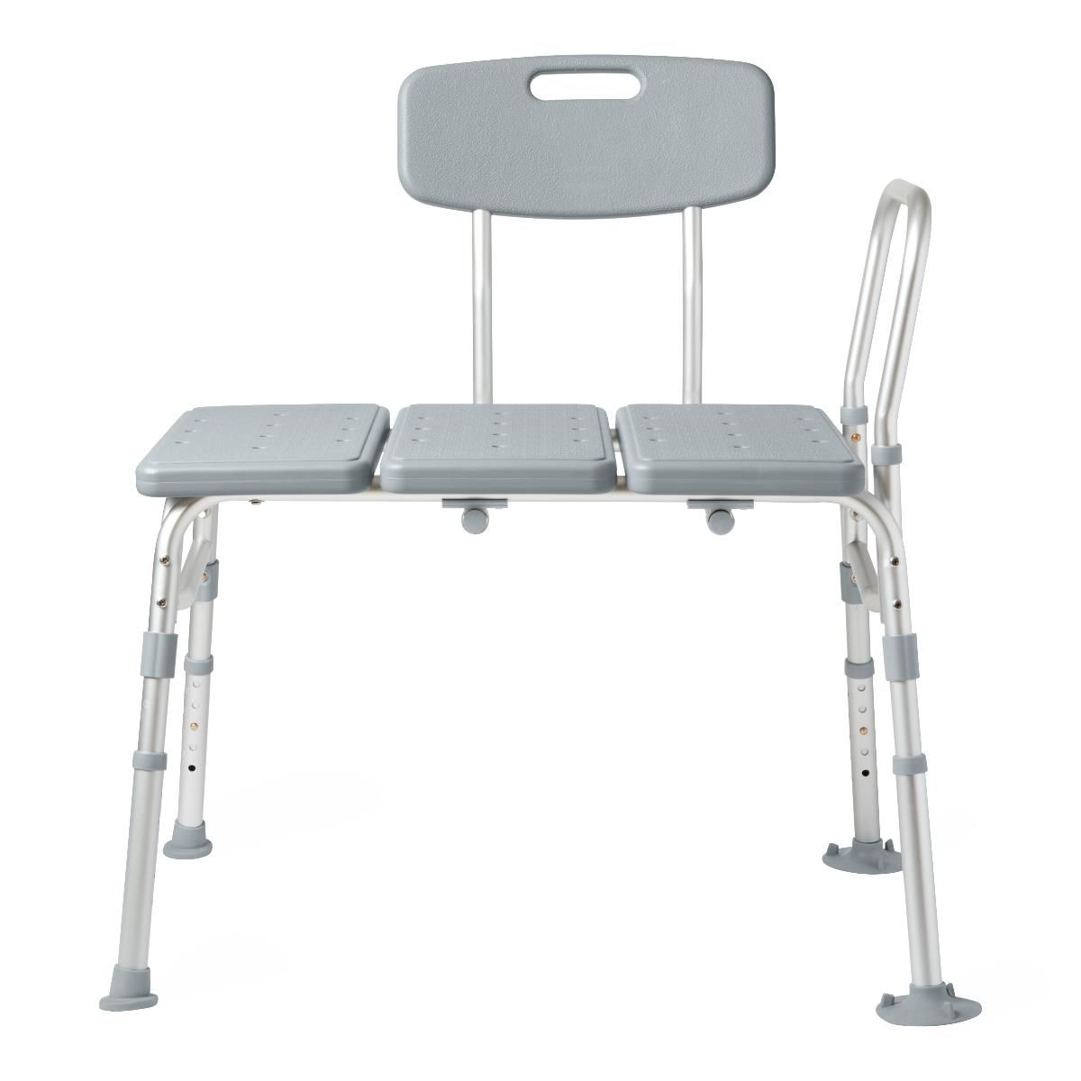 Medline Transfer Bath Bench with Back 400lb Cap 1Ct