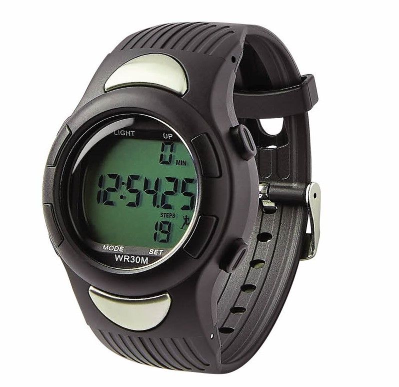 Medline Heart Rate Monitor Pedometer Watch 1Ct