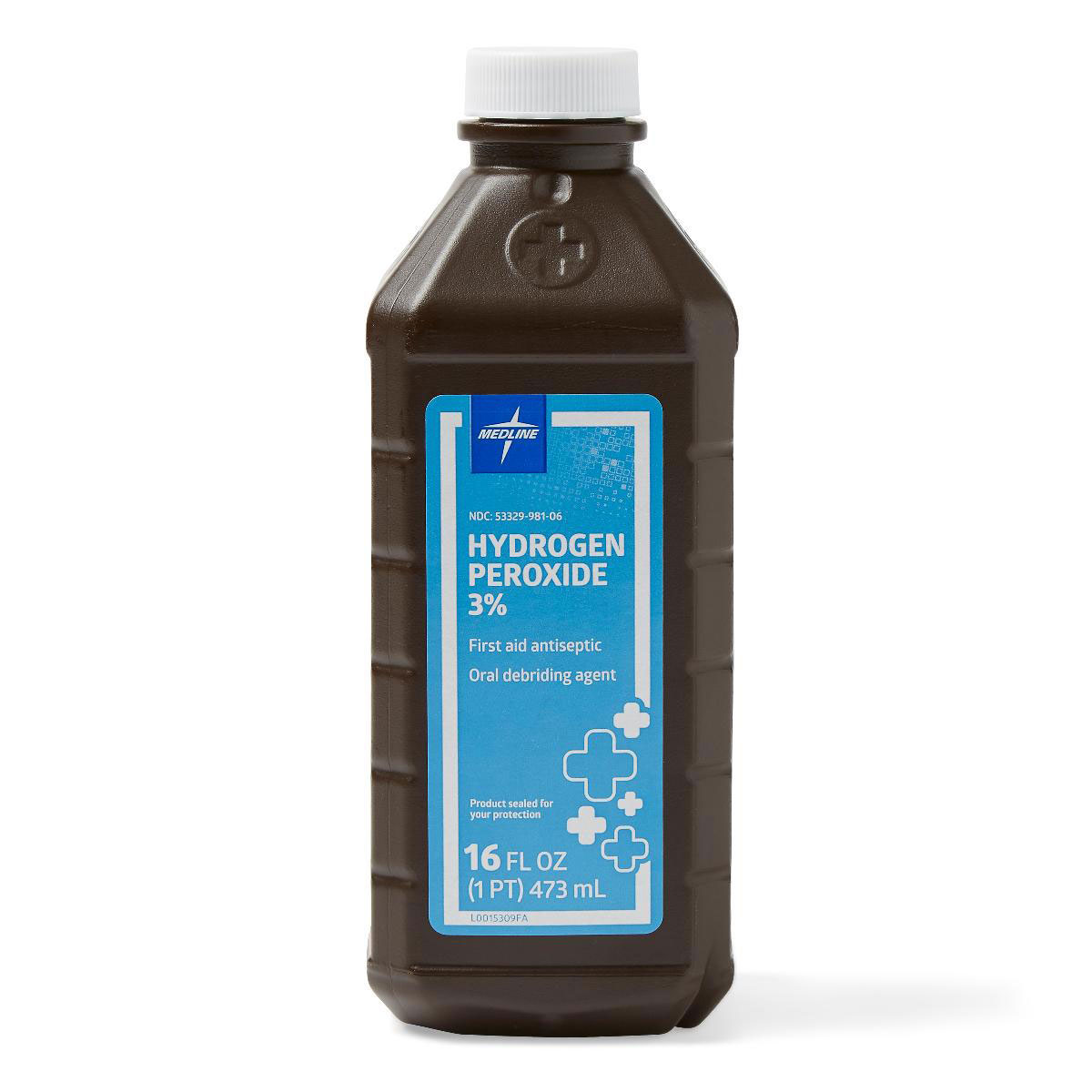 Medline 3% Hydrogen Peroxide 16oz Bottle 1Ct