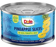 Pineapple Slices In Juice 8oz