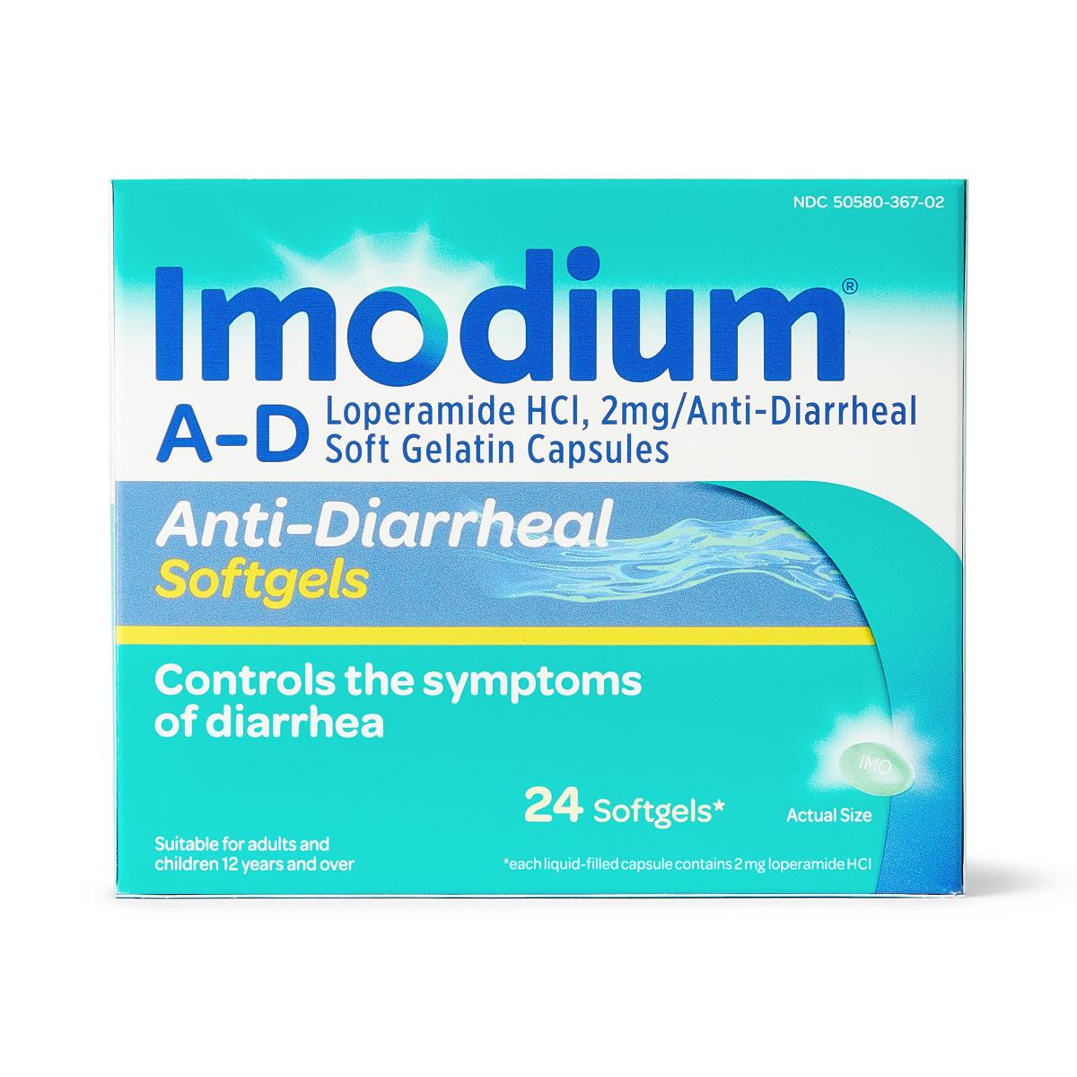Imodium A-D Anti-Diarrheal Softgels 2mg 24Ct