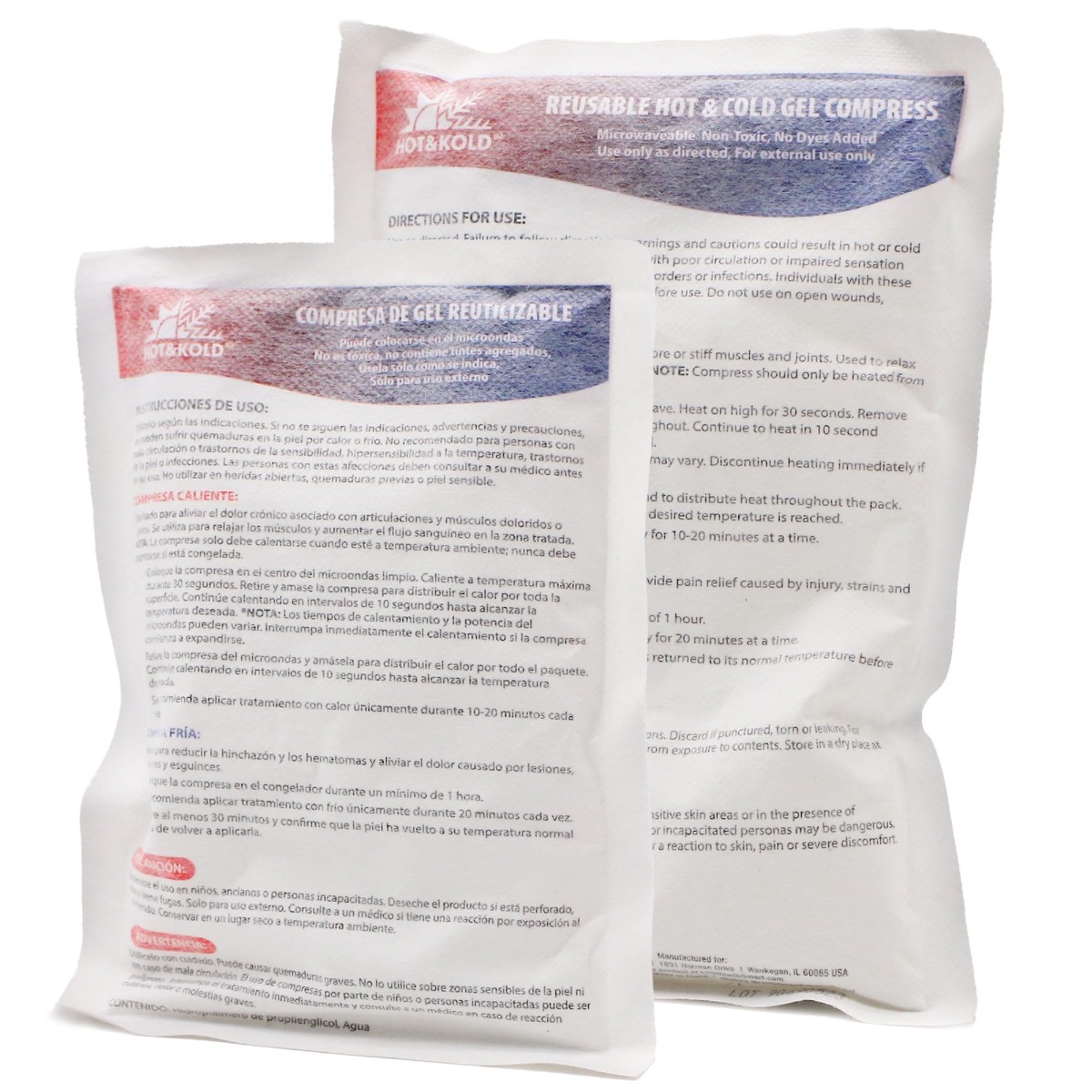 DMI Hot and Cold Reusable Gel Packs 2Ct