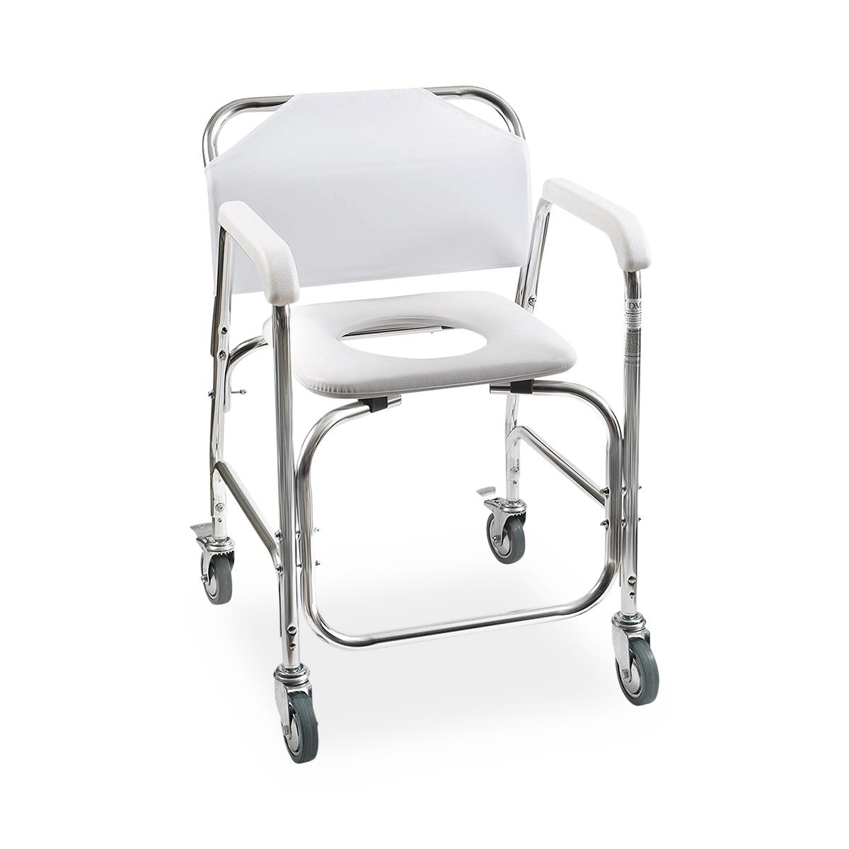 Padded DMI Rolling Shower and Commode Transport Chair with Wheels 1Ct