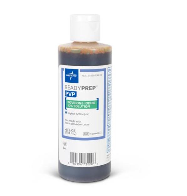 ReadyPrep PVP Povidone Iodine Prep Solution 4oz 1Ct