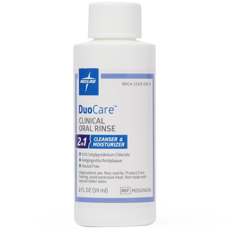 Medline DuoCare Clinical 2-in-1 Oral Rinse 2oz 1Ct