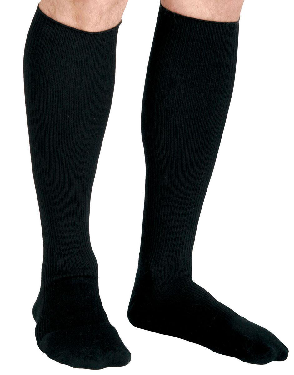 CURAD Knee Compression Dress Sock 8-15mmHg Black XL 1Pr