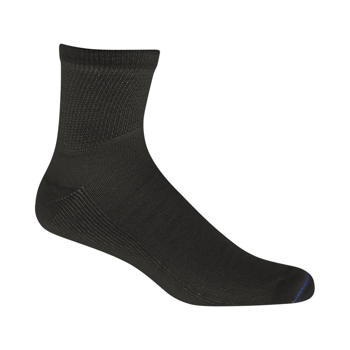 Dr. Scholl's Diabetic Ankle Socks Black Men's XL 4Pr