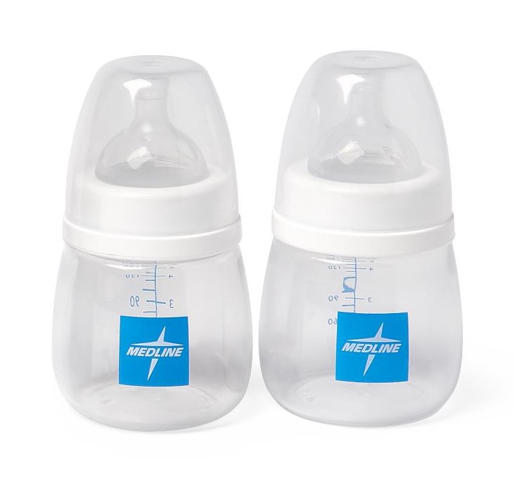 Medline Breast Pump Bottles and Lids 6oz 2Ct