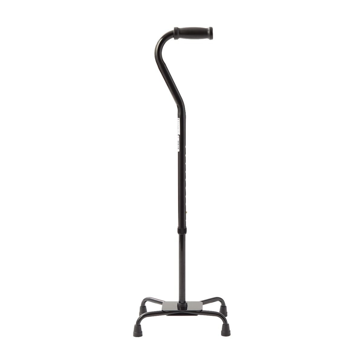 Medline Aluminum Quad Cane Lg Base 300lb Cap Black 1Ct
